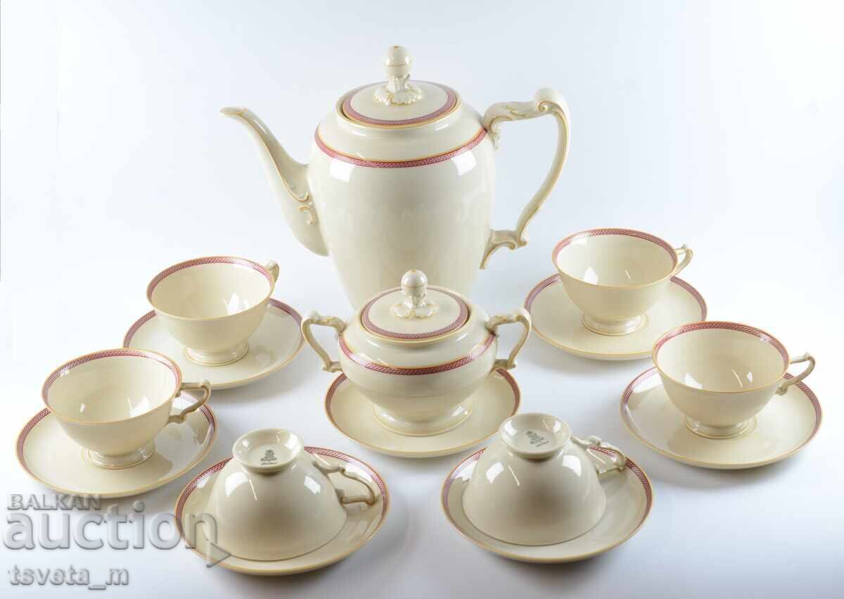 Auction Porcelain tea set 15 pieces H & G Bavaria, Germany Auction Porcelain tea set 15 pieces H & G Bavaria, Germany