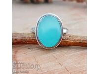 Sale! Silver ring with water chalcedony