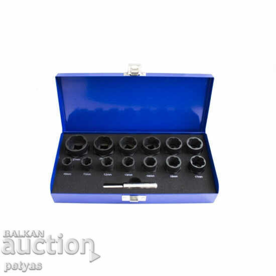 Екстрактори комплект 14 части 10-27мм , HAWEK Екстрактори комплект 14 части 10-27мм , HAWEK