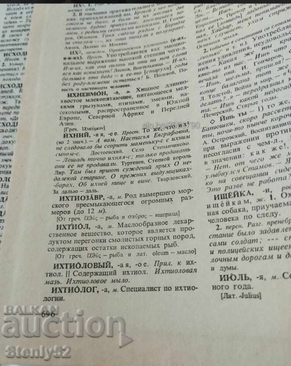 Livrarea În două volume „Dicționar al limbii ruse 736 pagini