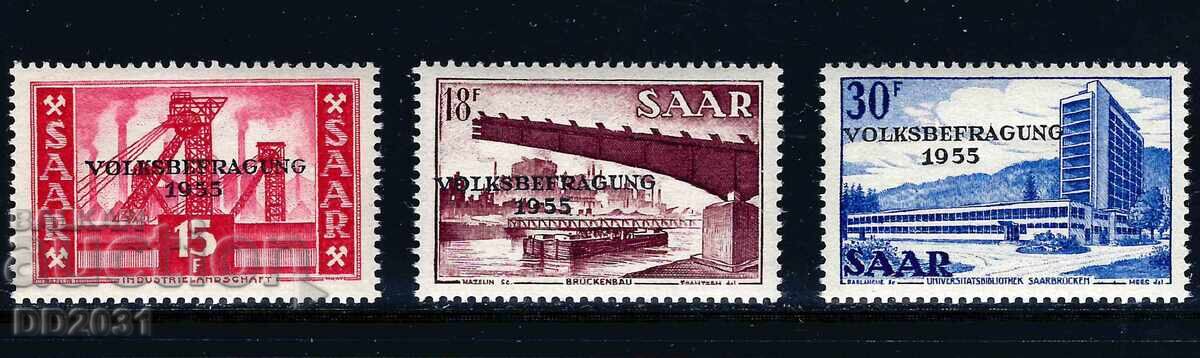 Germany SAAR 1955 - industry overprints MNH Germany SAAR 1955 - industry overprints MNH