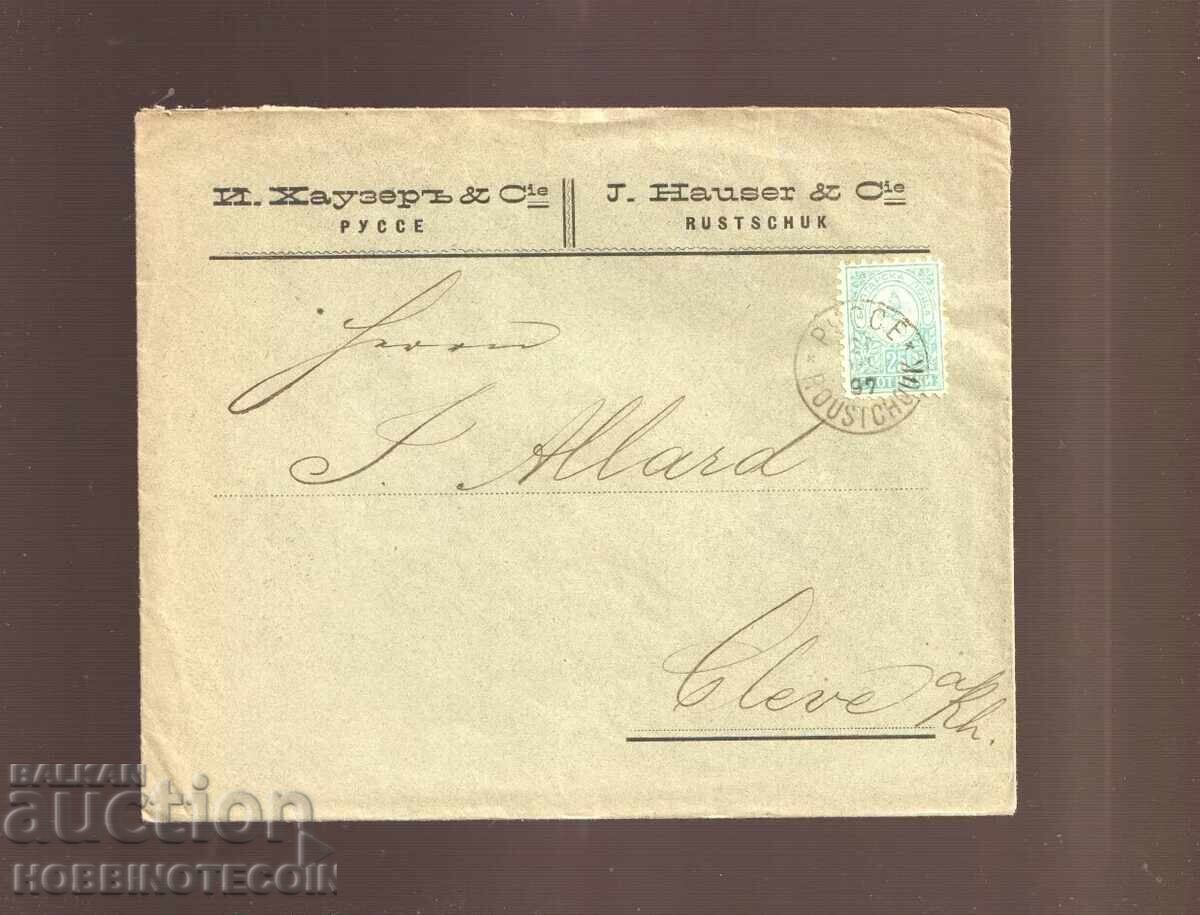 LITLE LION 25 St. φάκελος RUSE - GLEVE - 1897 LITLE LION 25 St. φάκελος RUSE - GLEVE - 1897