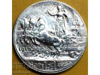 1 lira 1910 Italy silver