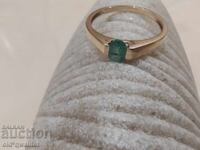 Emerald Ring, 375 Gold, size 61-62