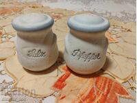 OLD PORCELAIN SALT CELLARS --UNIQUE