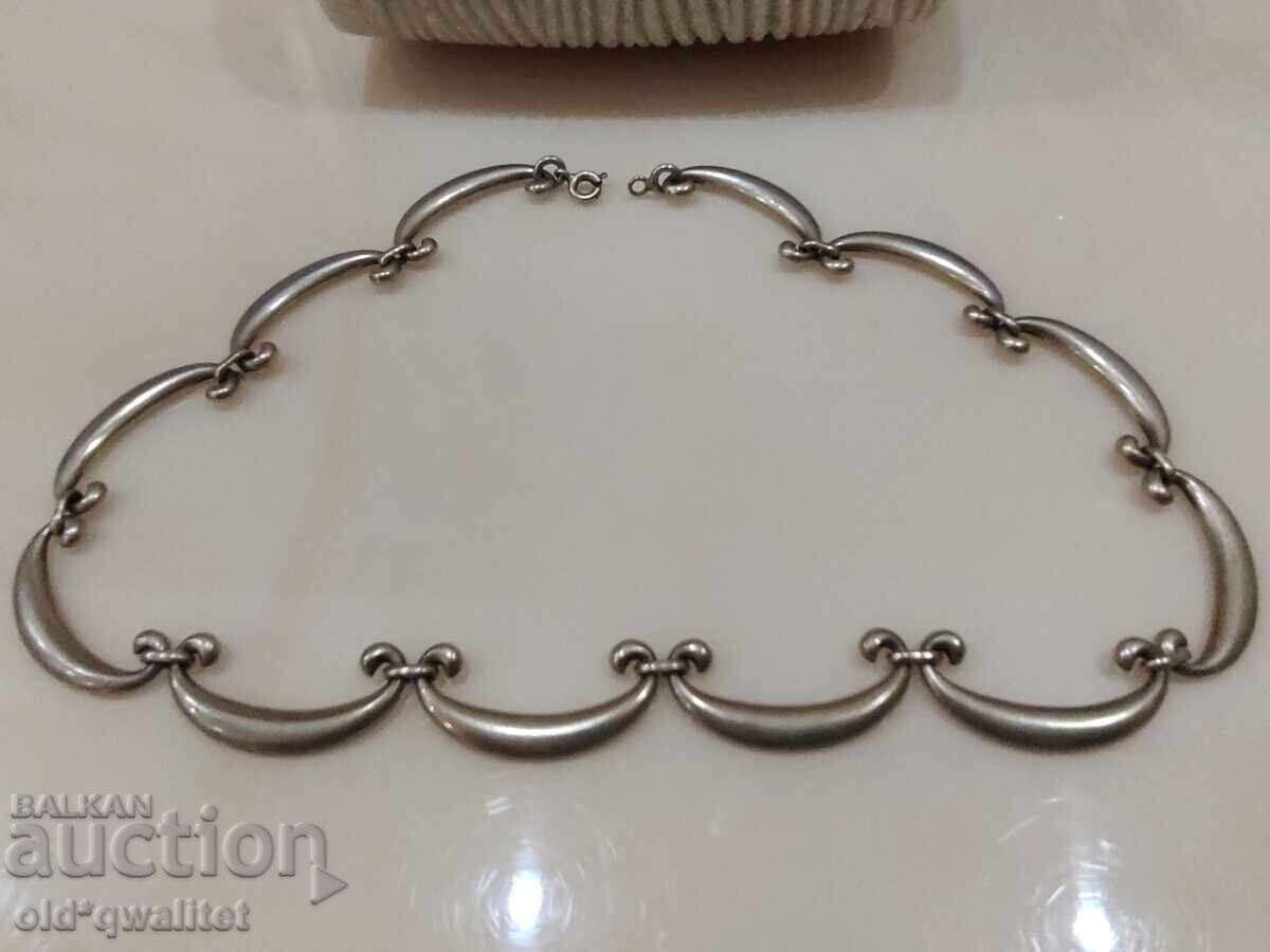 Auction Old necklace, aristocratic, silver 925 gold plated Auction Old necklace, aristocratic, silver 925 gold plated