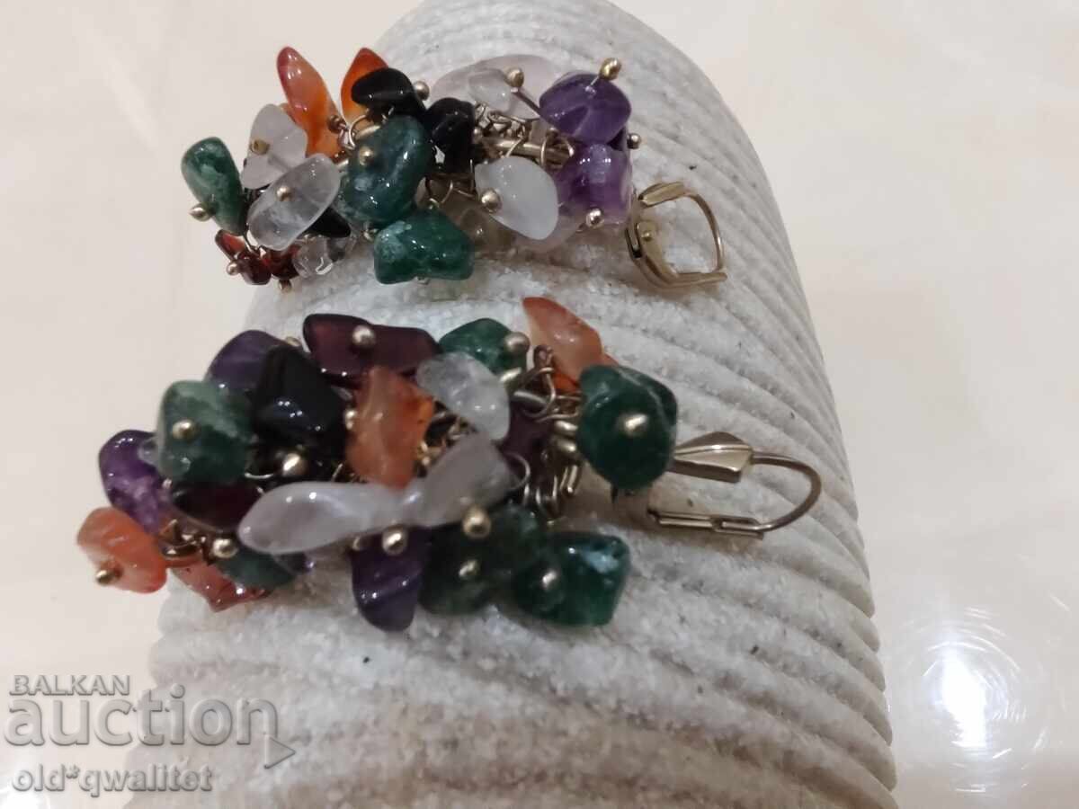 Earrings, very very beautiful, Amethyst and others, gold 333 with price 297.00 BGN | € 151.85 Earrings, very very beautiful, Amethyst and others, gold 333 with price 297.00 BGN | € 151.85