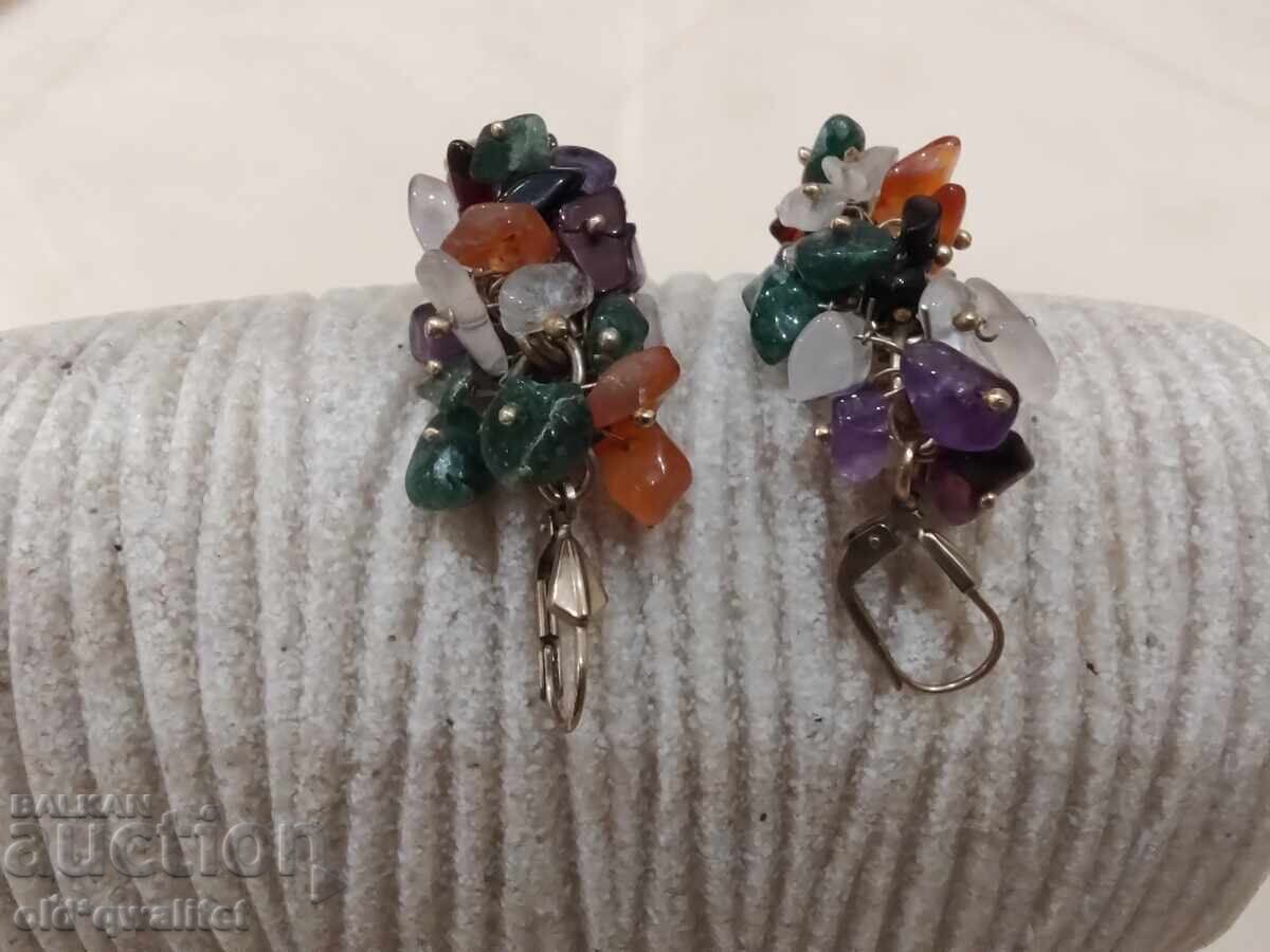 Auction Earrings, very very beautiful, Amethyst and others, gold 333 Auction Earrings, very very beautiful, Amethyst and others, gold 333