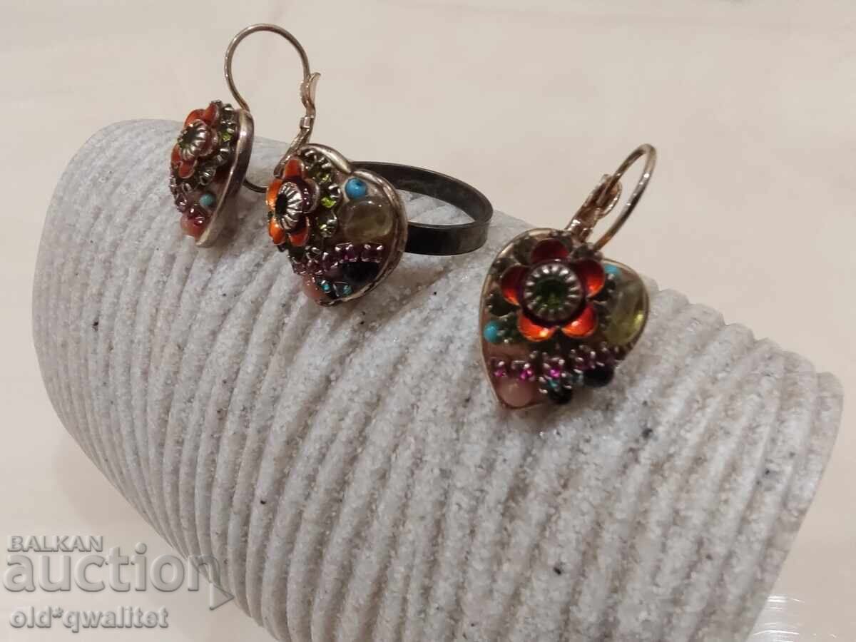 Σκουλαρίκια, Δαχτυλίδι, σετ, Ισραηλινή σχεδιάστρια με τιμή 497.00 BGN | € 254.11