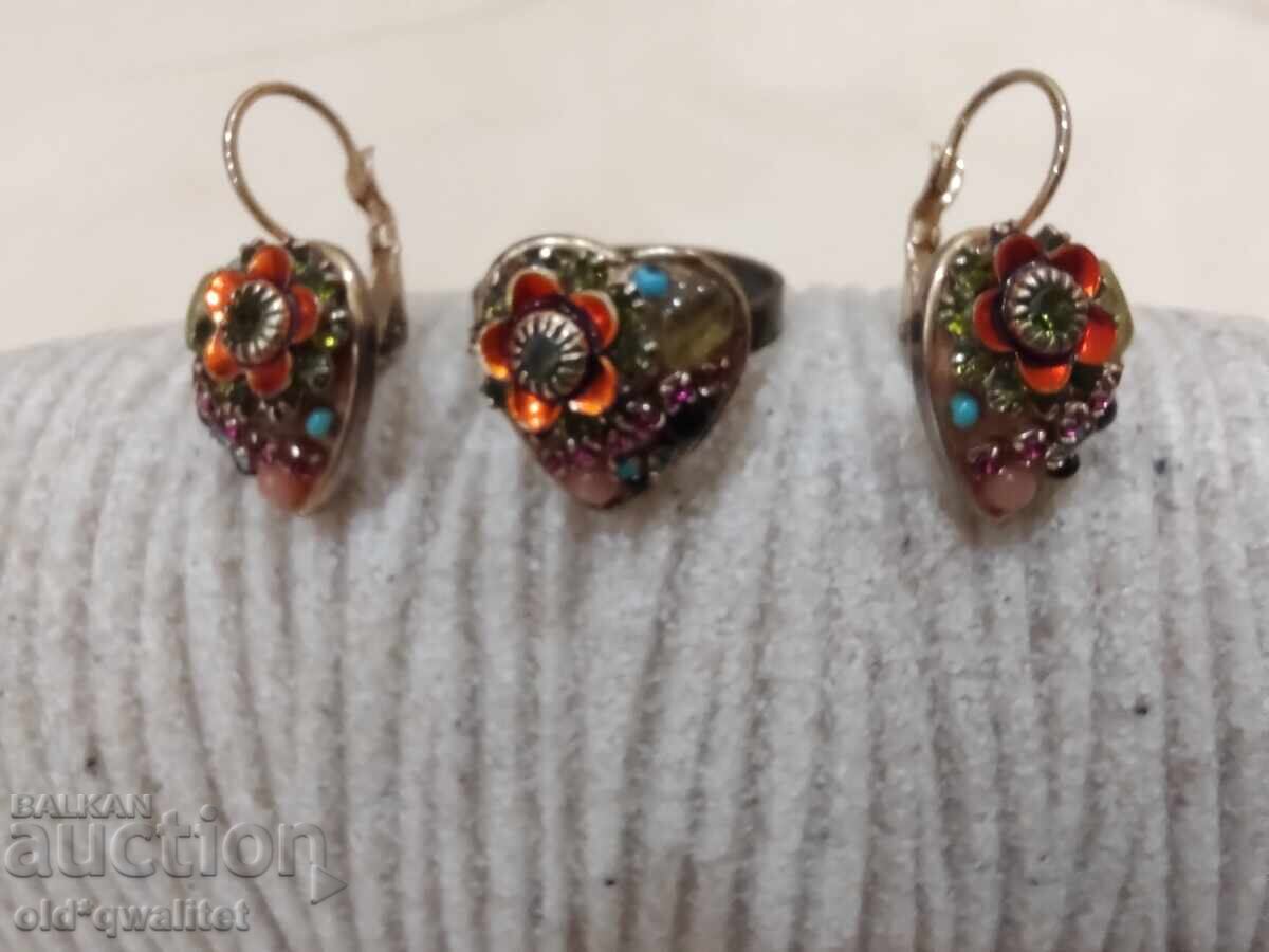 Παράδοση Σκουλαρίκια, Δαχτυλίδι, σετ, Ισραηλινή σχεδιάστρια