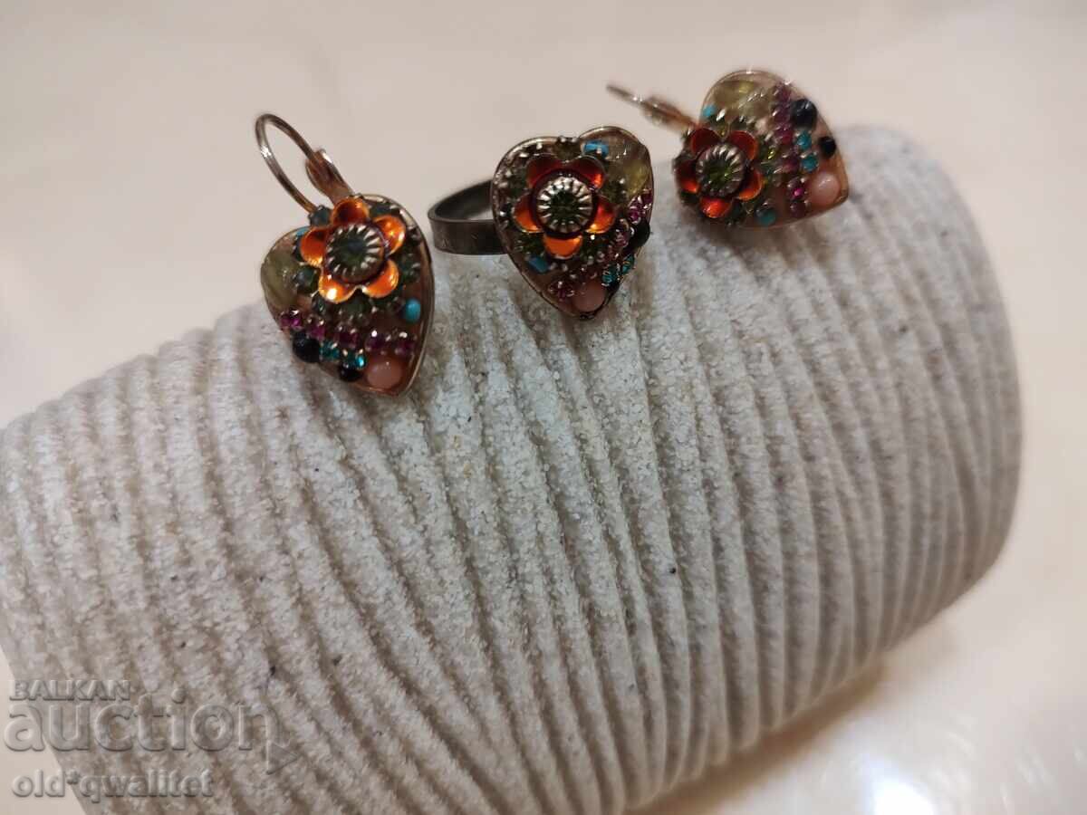 Σκουλαρίκια, Δαχτυλίδι, σετ, Ισραηλινή σχεδιάστρια - 6