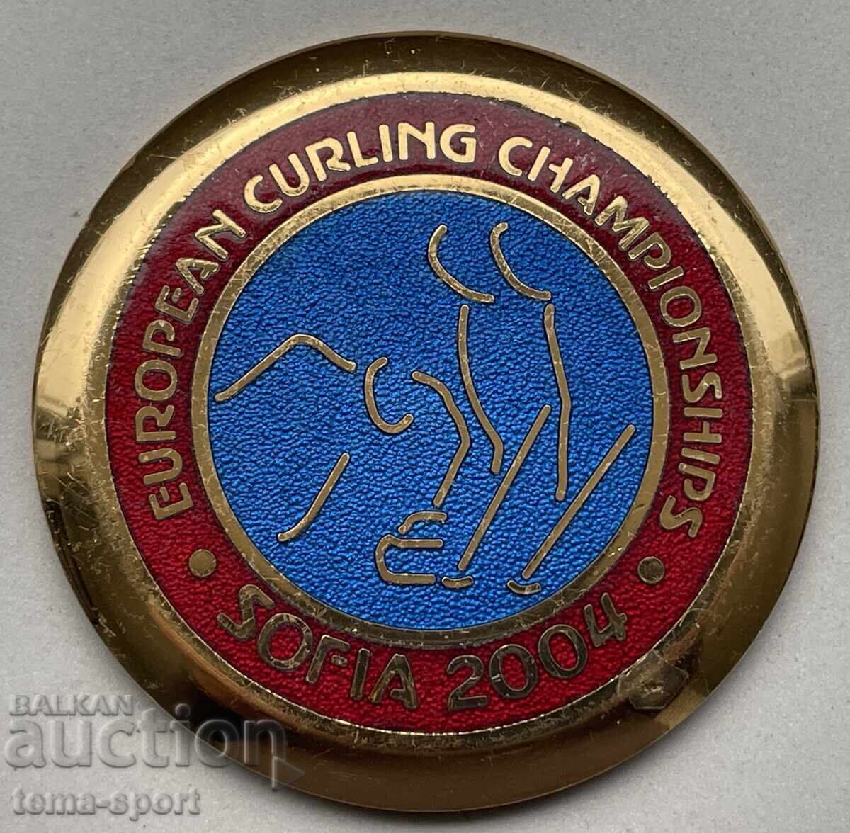 1213 Bulgaria plaque European Curling Championship enamel