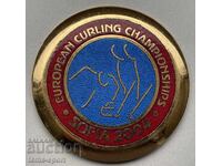 1213 Bulgaria plaque European Curling Championship enamel