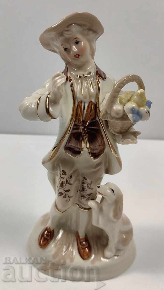 MAN DOG PORCELAIN FIGURE PORCELAIN STATUETTE with price 25.00 BGN | € 12.78 MAN DOG PORCELAIN FIGURE PORCELAIN STATUETTE with price 25.00 BGN | € 12.78