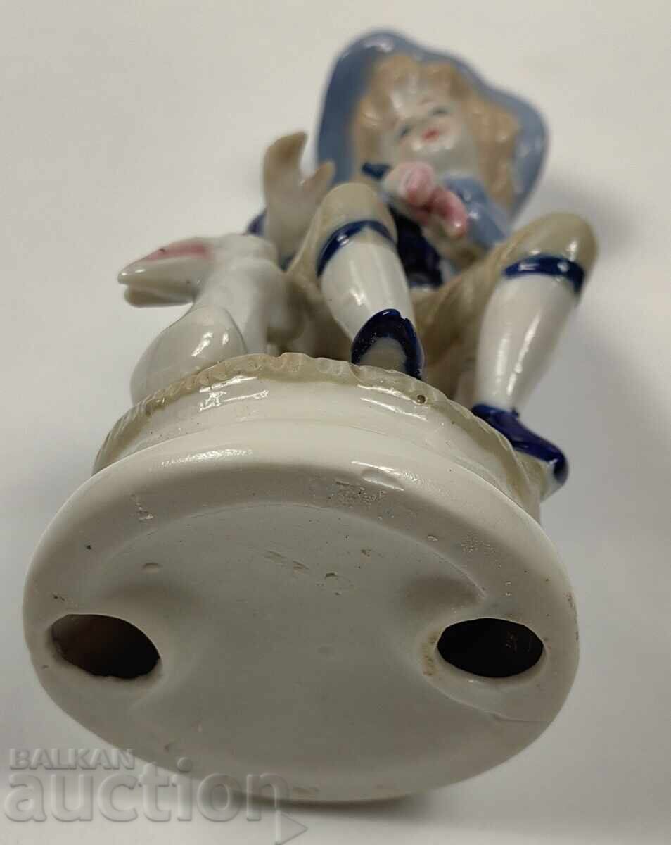 BOY RABBIT CARROT PORCELAIN FIGURE PORCELAIN STATUETTE - 7 BOY RABBIT CARROT PORCELAIN FIGURE PORCELAIN STATUETTE - 7