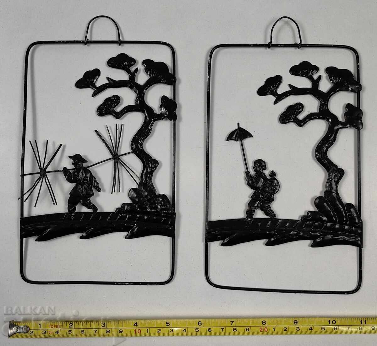 TWO CHINESE WALL PANELS METAL PANEL CHINA with price 19.00 BGN | € 9.71 TWO CHINESE WALL PANELS METAL PANEL CHINA with price 19.00 BGN | € 9.71