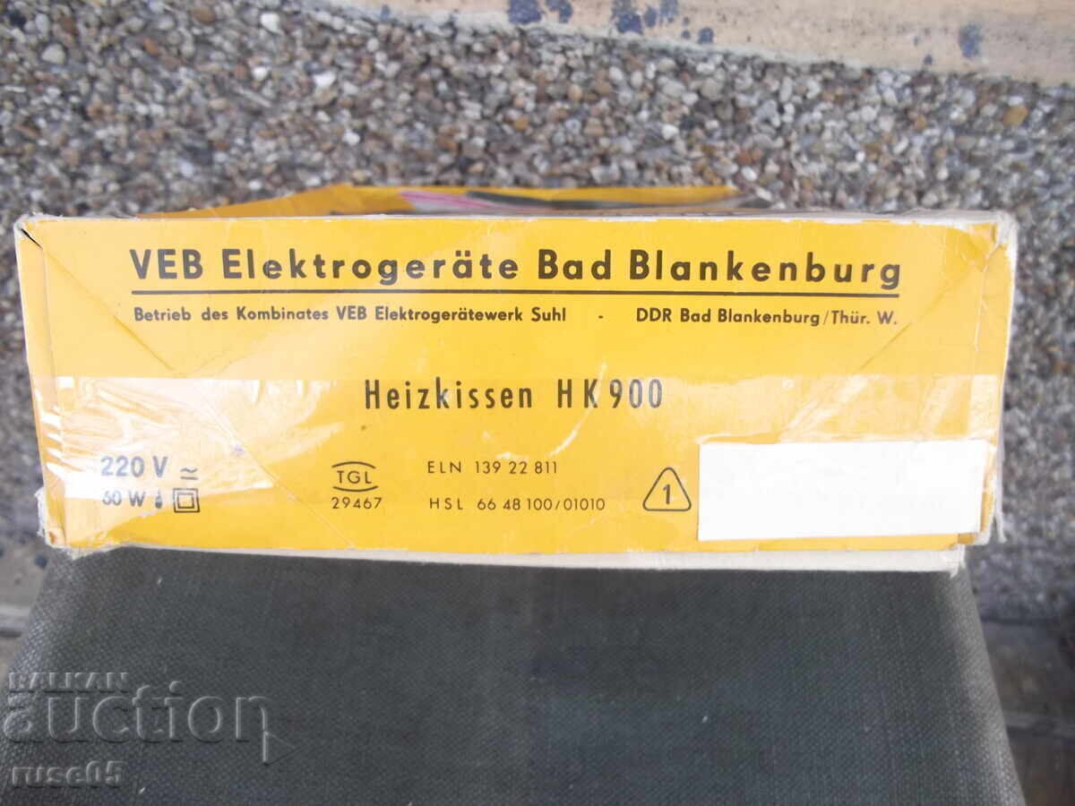 Auction Electric pillow "Efbe HK 900" German from Soca, new working Auction Electric pillow "Efbe HK 900" German from Soca, new working