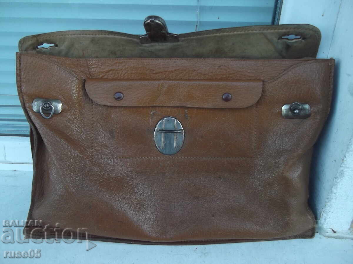 Delivery of Genuine leather bag from the early socialist era
