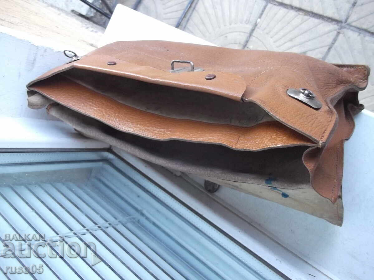 Genuine leather bag from the early socialist era - 5