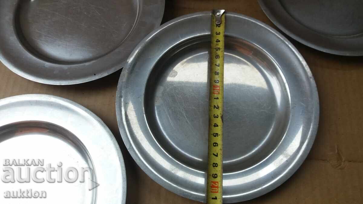 MILITARY PLATE SET - CHROME - 8 PCS, STAINLESS STEEL - 6