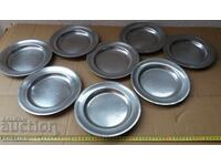 MILITARY PLATE SET - CHROME - 8 PCS, STAINLESS STEEL