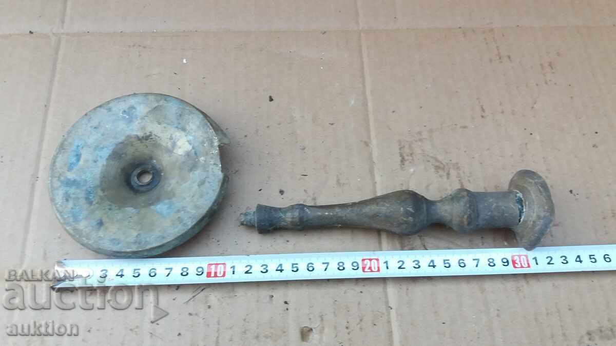 RENAISSANCE SOLID BRONZE CANDLEHOLDER - 5 RENAISSANCE SOLID BRONZE CANDLEHOLDER - 5