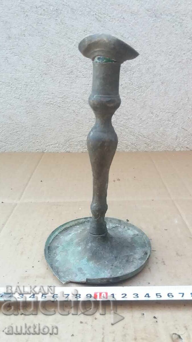 RENAISSANCE SOLID BRONZE CANDLEHOLDER - 6 RENAISSANCE SOLID BRONZE CANDLEHOLDER - 6