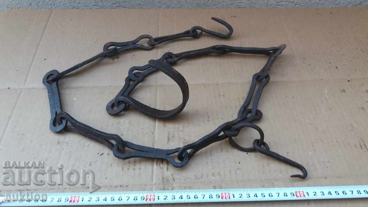 FORGED RENAISSANCE LINK, FIREPLACE CHAIN - EXCELLENT - 5 FORGED RENAISSANCE LINK, FIREPLACE CHAIN - EXCELLENT - 5
