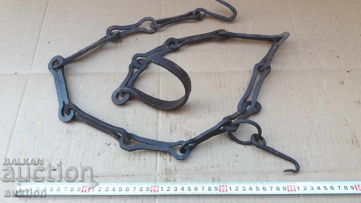 FORGED RENAISSANCE LINK, FIREPLACE CHAIN - EXCELLENT - 6 FORGED RENAISSANCE LINK, FIREPLACE CHAIN - EXCELLENT - 6