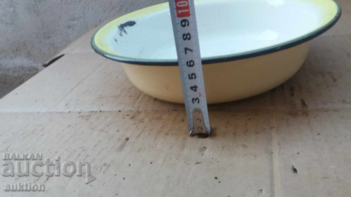 SOC. ENAMELLED BASIN, BOWL WITH MARKING - 5 SOC. ENAMELLED BASIN, BOWL WITH MARKING - 5