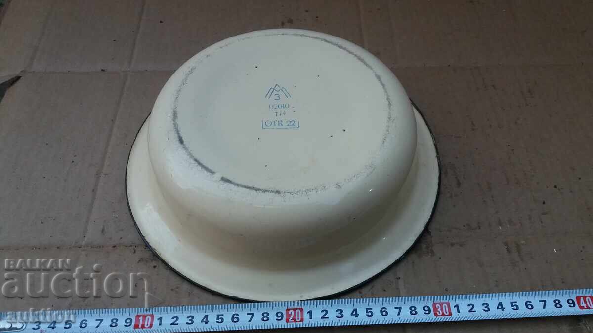 SOC. ENAMELLED BASIN, BOWL WITH MARKING - 6 SOC. ENAMELLED BASIN, BOWL WITH MARKING - 6