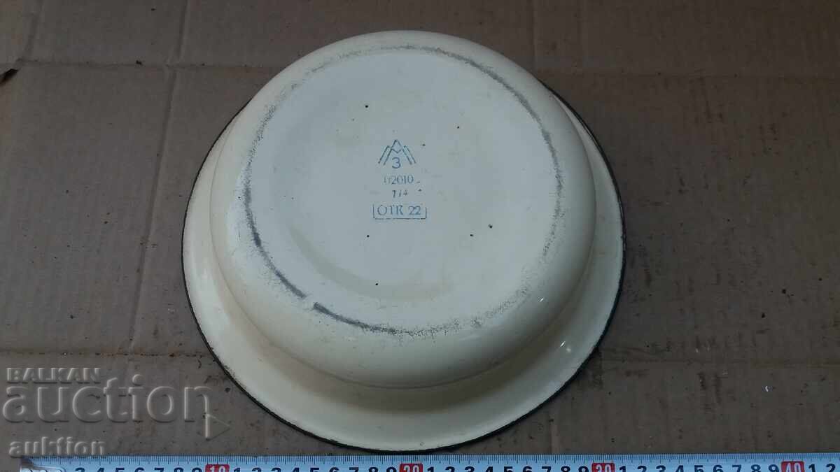 SOC. ENAMELLED BASIN, BOWL WITH MARKING - 7 SOC. ENAMELLED BASIN, BOWL WITH MARKING - 7