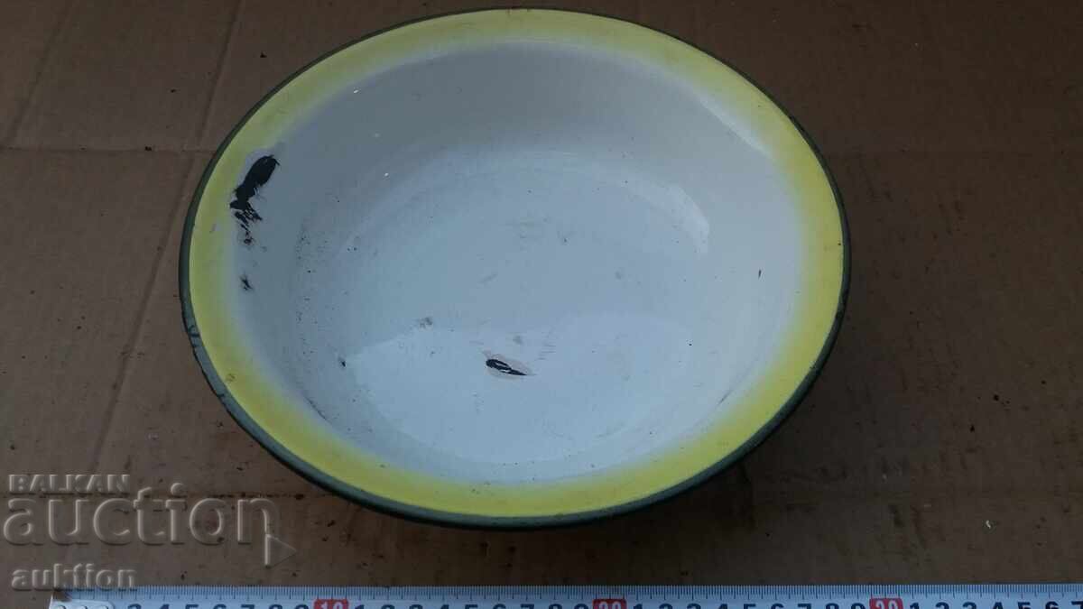 SOC. ENAMELLED BASIN, BOWL WITH MARKING SOC. ENAMELLED BASIN, BOWL WITH MARKING