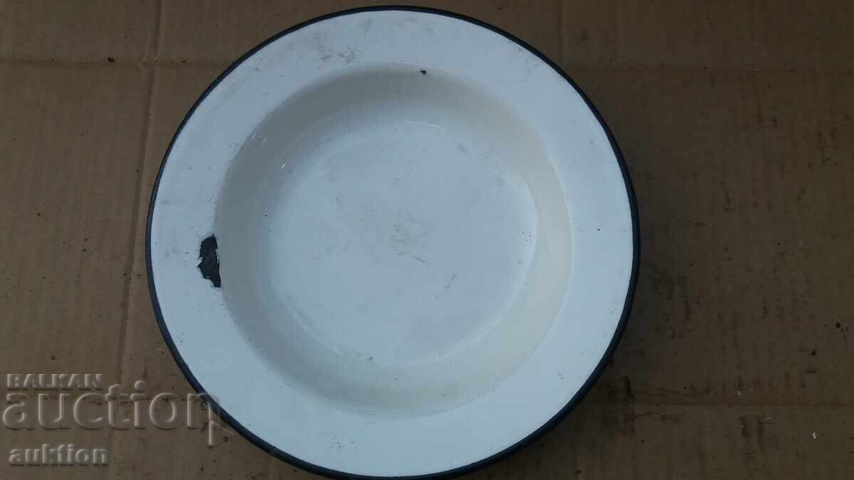 SOC. ENAMELLED DEEP BOWL WITH MARKING with price 2.49 BGN | € 1.27 SOC. ENAMELLED DEEP BOWL WITH MARKING with price 2.49 BGN | € 1.27