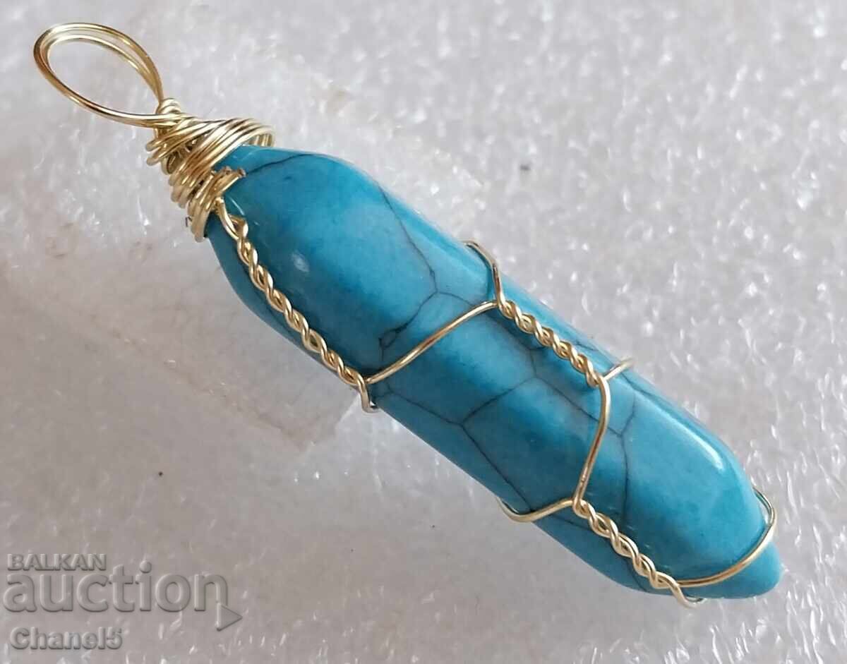 TURQUOISE MEDALLION - HANDMADE (902) with price 12.00 BGN | € 6.14 TURQUOISE MEDALLION - HANDMADE (902) with price 12.00 BGN | € 6.14