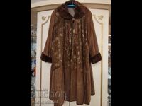 Genuine leather coat, women's, custom-made