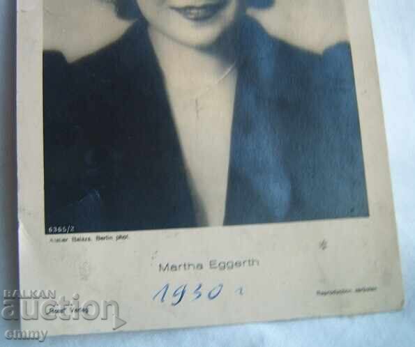 Photo card artists - Martha Eggert, actress and singer with price 3.00 BGN | € 1.53