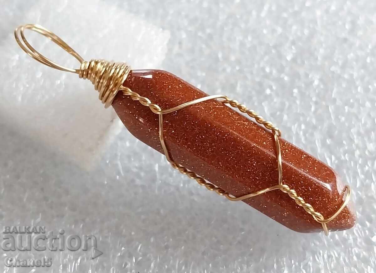 SUNSTONE MEDALLION - HANDMADE (908) SUNSTONE MEDALLION - HANDMADE (908)