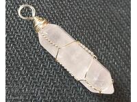 ROSE QUARTZ MEDALLION - HANDMADE (909)