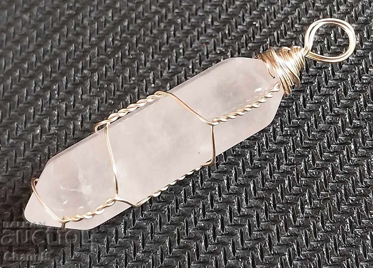 ROSE QUARTZ MEDALLION - HANDMADE (910) with price 12.00 BGN | € 6.14 ROSE QUARTZ MEDALLION - HANDMADE (910) with price 12.00 BGN | € 6.14