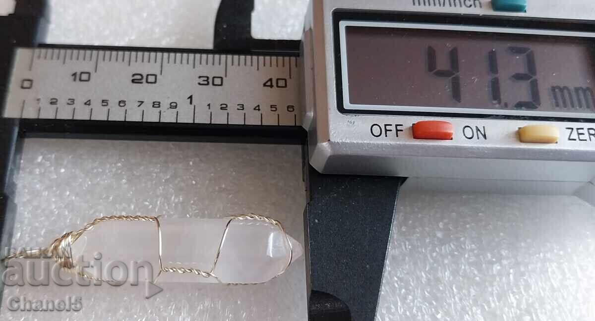 Auction ROSE QUARTZ MEDALLION - HANDMADE (910) Auction ROSE QUARTZ MEDALLION - HANDMADE (910)