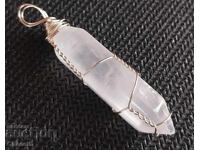 ROSE QUARTZ MEDALLION - HANDMADE (910)