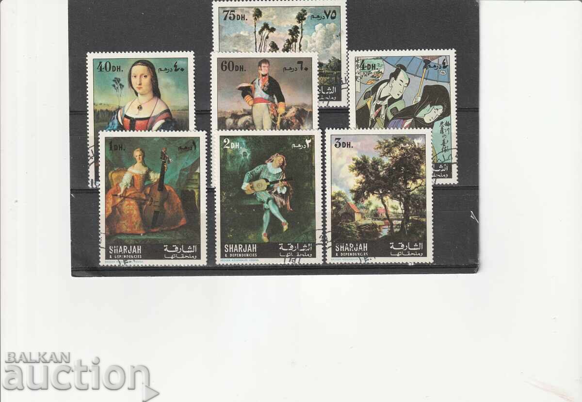 Sharzhan - Paintings -12 stamps, 5 of which Airmail destroyed. Sharzhan - Paintings -12 stamps, 5 of which Airmail destroyed.