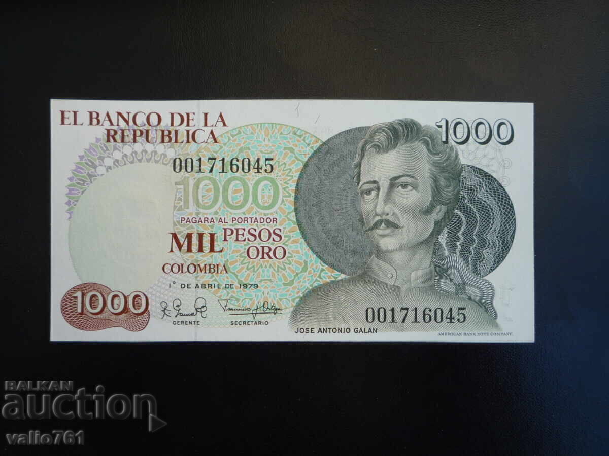 КОЛУМБИЯ 1000 ПЕСОС ОРО 1979  НОВА UNC  РЯДКА
