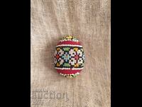 Decorative egg covered with colorful beads