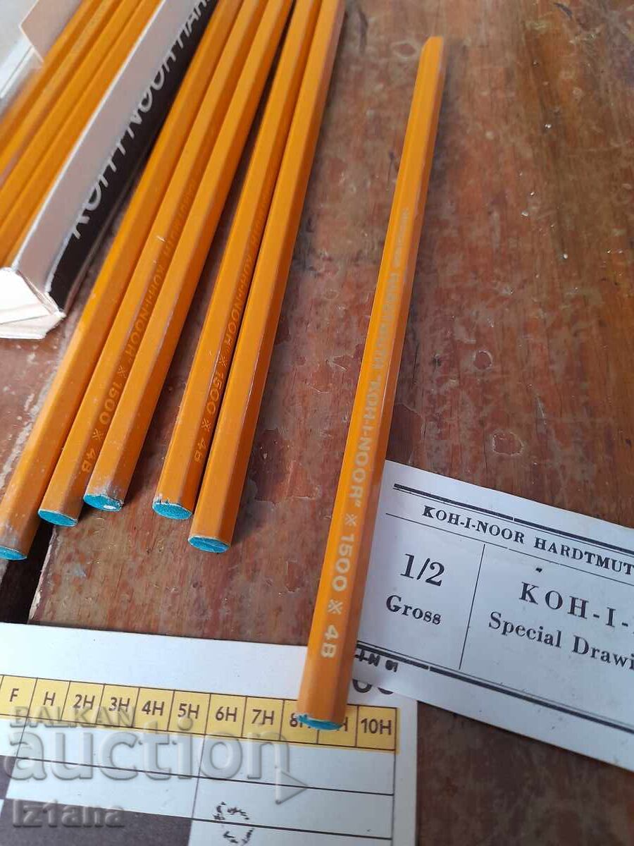 Old KOH I NOOR 4B pencils - 5 Old KOH I NOOR 4B pencils - 5