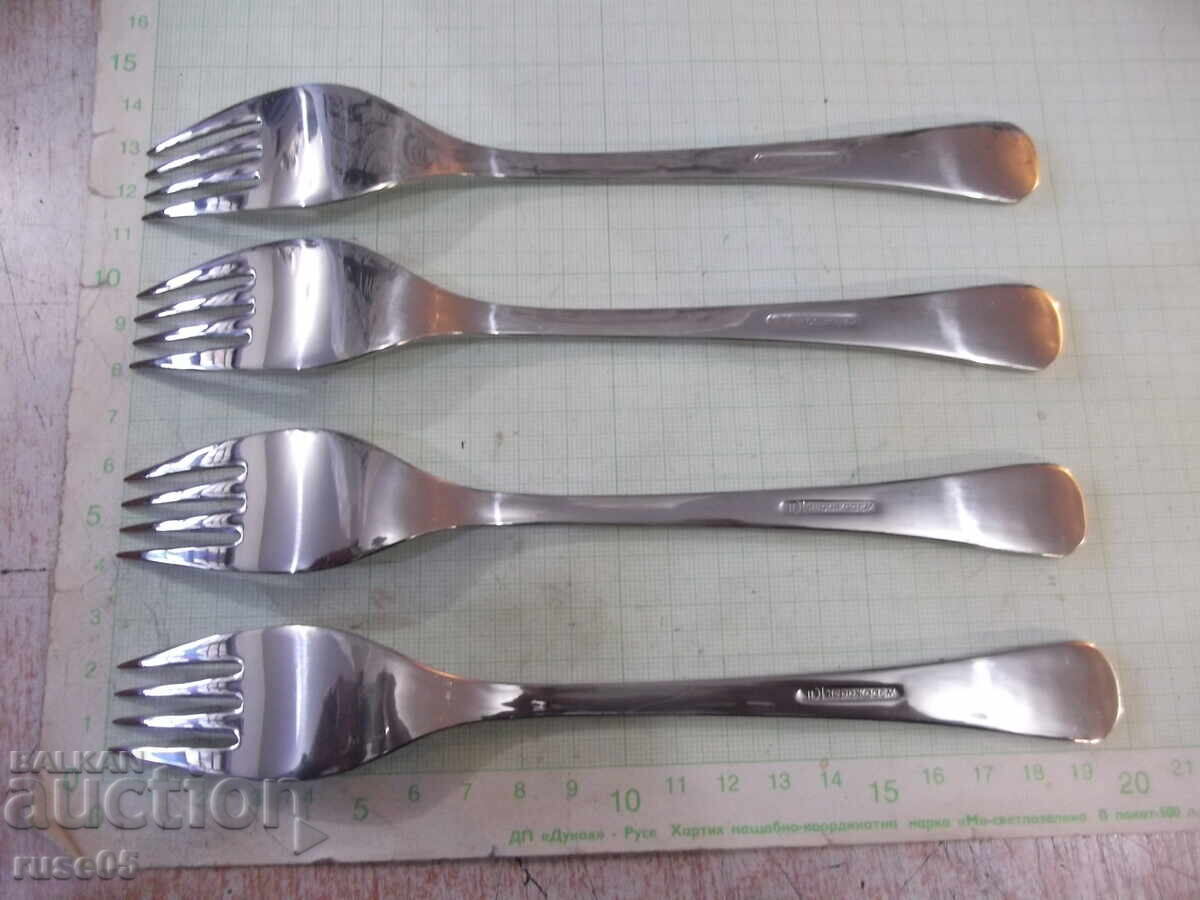 Livrarea Lot de 4 buc. Furci "Perla" din fabrica "P.Denev-Gabrovo", noi Livrarea Lot de 4 buc. Furci "Perla" din fabrica "P.Denev-Gabrovo", noi