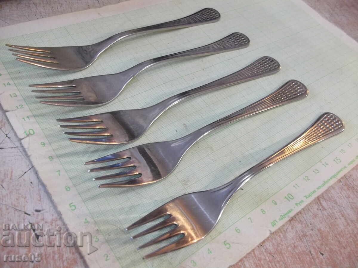 Auction  Lot of 5 "Perla" forks from the "P. Denev-Gabrovo" factory