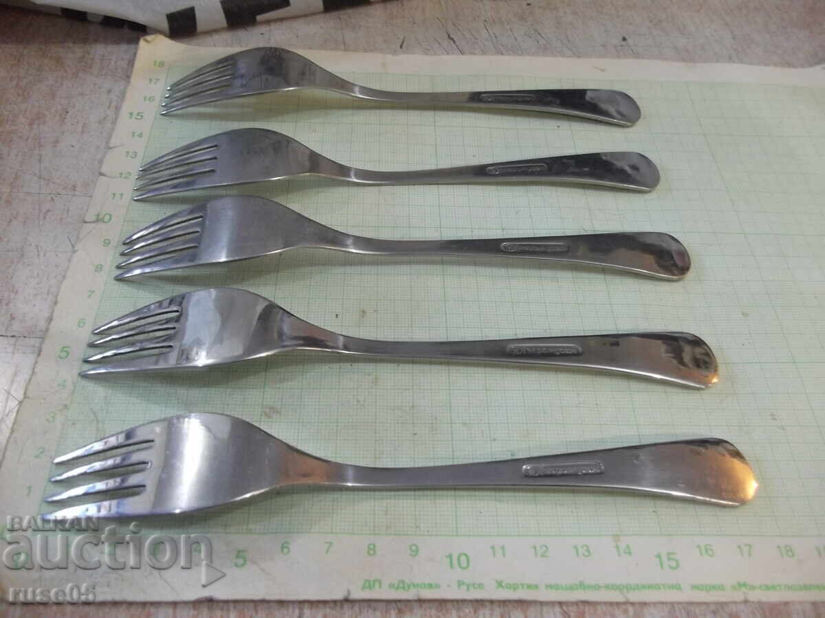 Lot of 5 "Perla" forks from the "P. Denev-Gabrovo" factory - 5