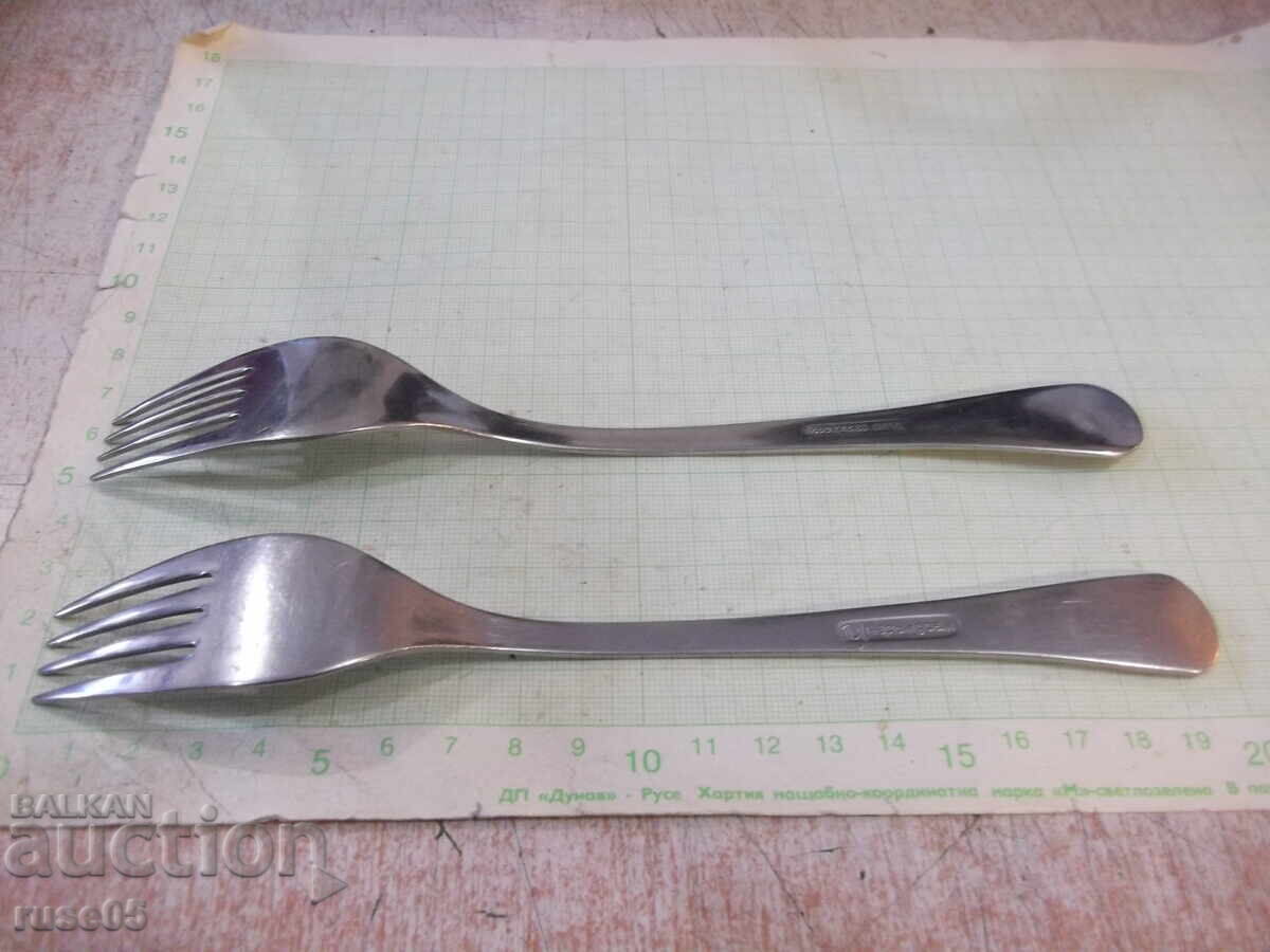 Lot de 2 buc. Furci „Perla” de la fabrica „P.Denev-Gabrovo”. - 5 Lot de 2 buc. Furci „Perla” de la fabrica „P.Denev-Gabrovo”. - 5